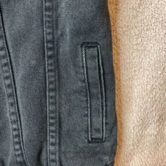 Thread & Supply Jean Jacket Black Distressed Small Item #4 - Picture 6 of 10